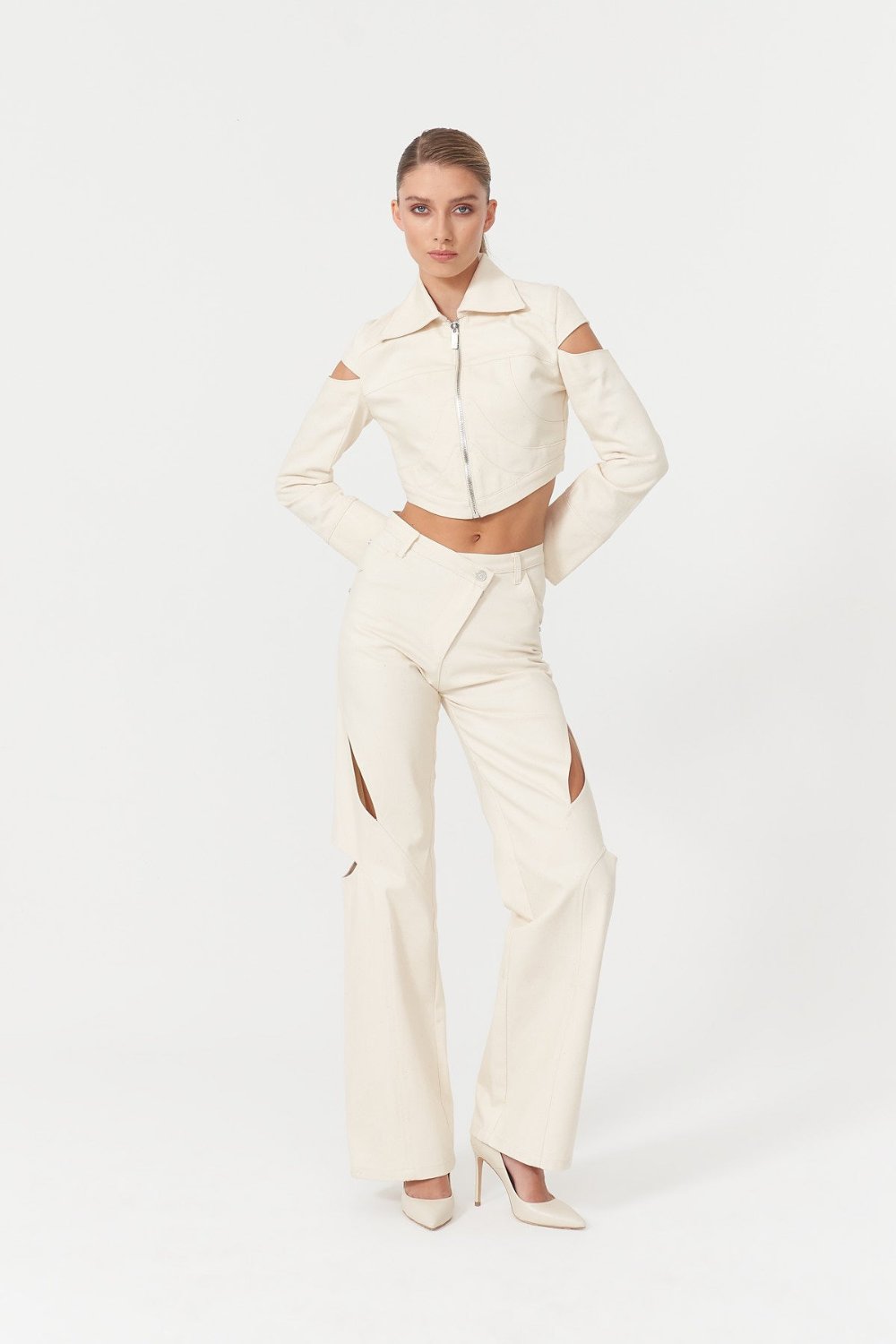 Jendue-Chaby Cut Out Shoulder Jacket-Ceket-1-fleurdirect.live