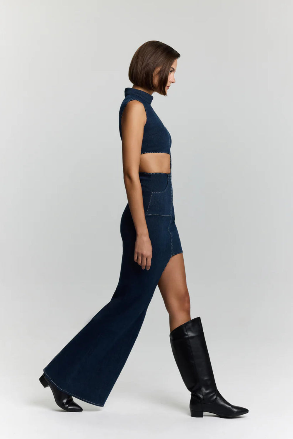 Jendue-Ivy Denim Dress-Elbise-3-fleurdirect.live