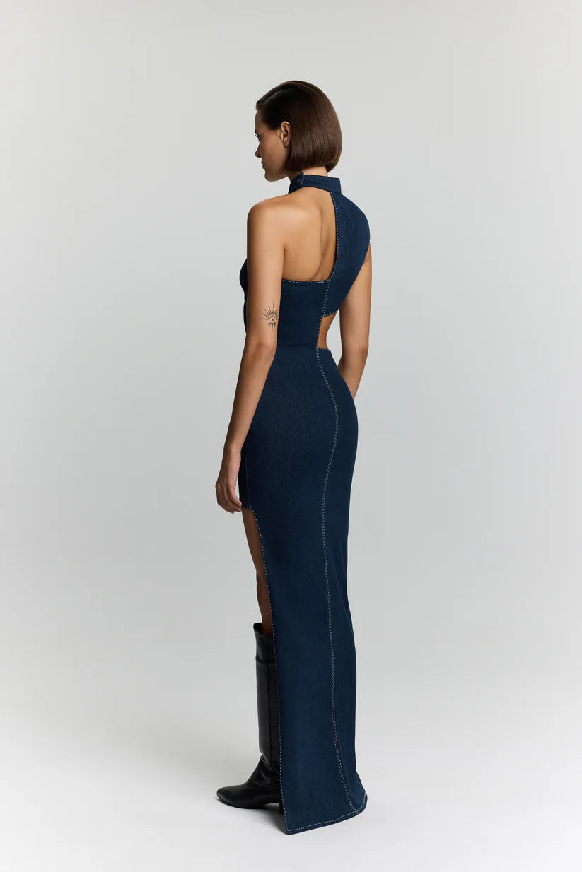 Jendue-Ivy Denim Dress-Elbise-4-fleurdirect.live