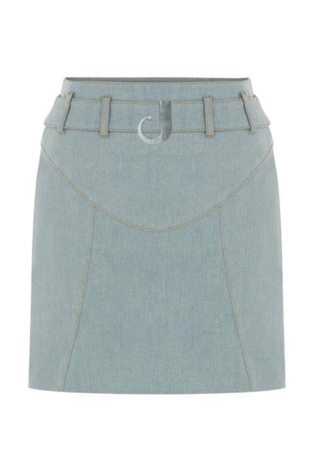 Jendue-Monte J Logo Belted Skirt-Etek-4-fleurdirect.live