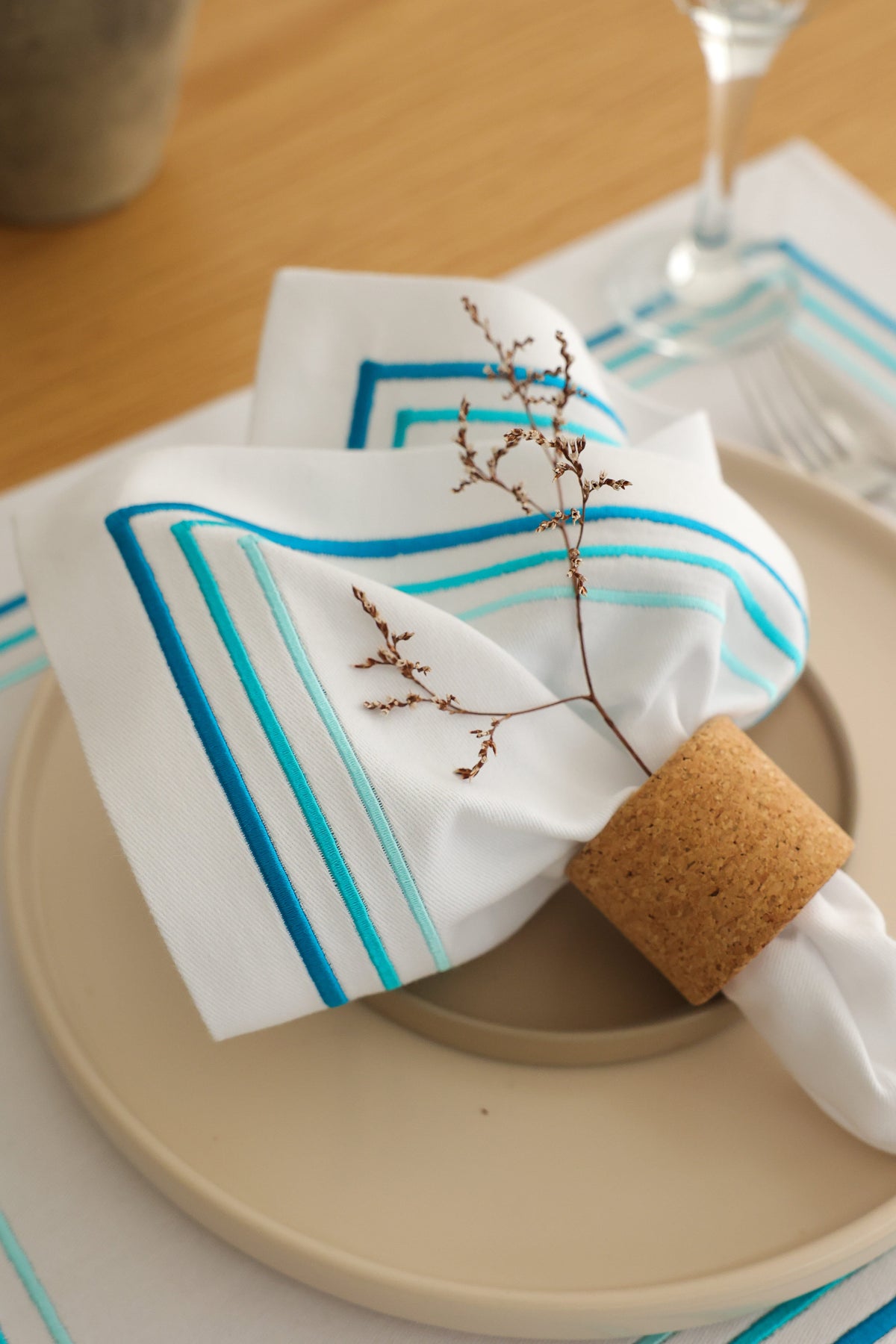 KM Home Collection-2'li Set Aqua Amerikan Servis-Sunum Aksesuarları-3-fleurdirect.live