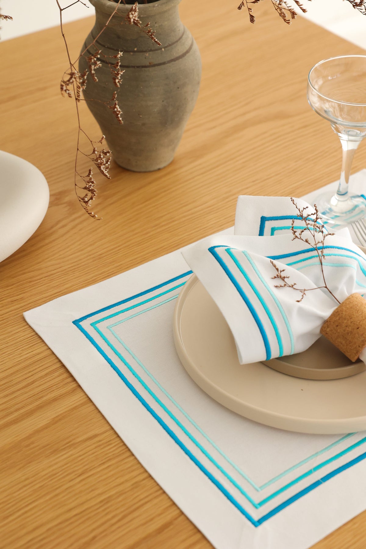 KM Home Collection-2'li Set Aqua Amerikan Servis-Sunum Aksesuarları-5-fleurdirect.live