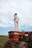 Kahshan-Beige 'saint' Women Oversize Linen Shirt-Gömlek-2-fleurdirect.live