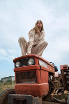 Kahshan-Beige 'saint' Women Oversize Linen Shirt-Gömlek-3-fleurdirect.live