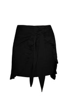 Kahshan-Black 'wings' Mini Skirt-Etek-1-fleurdirect.live