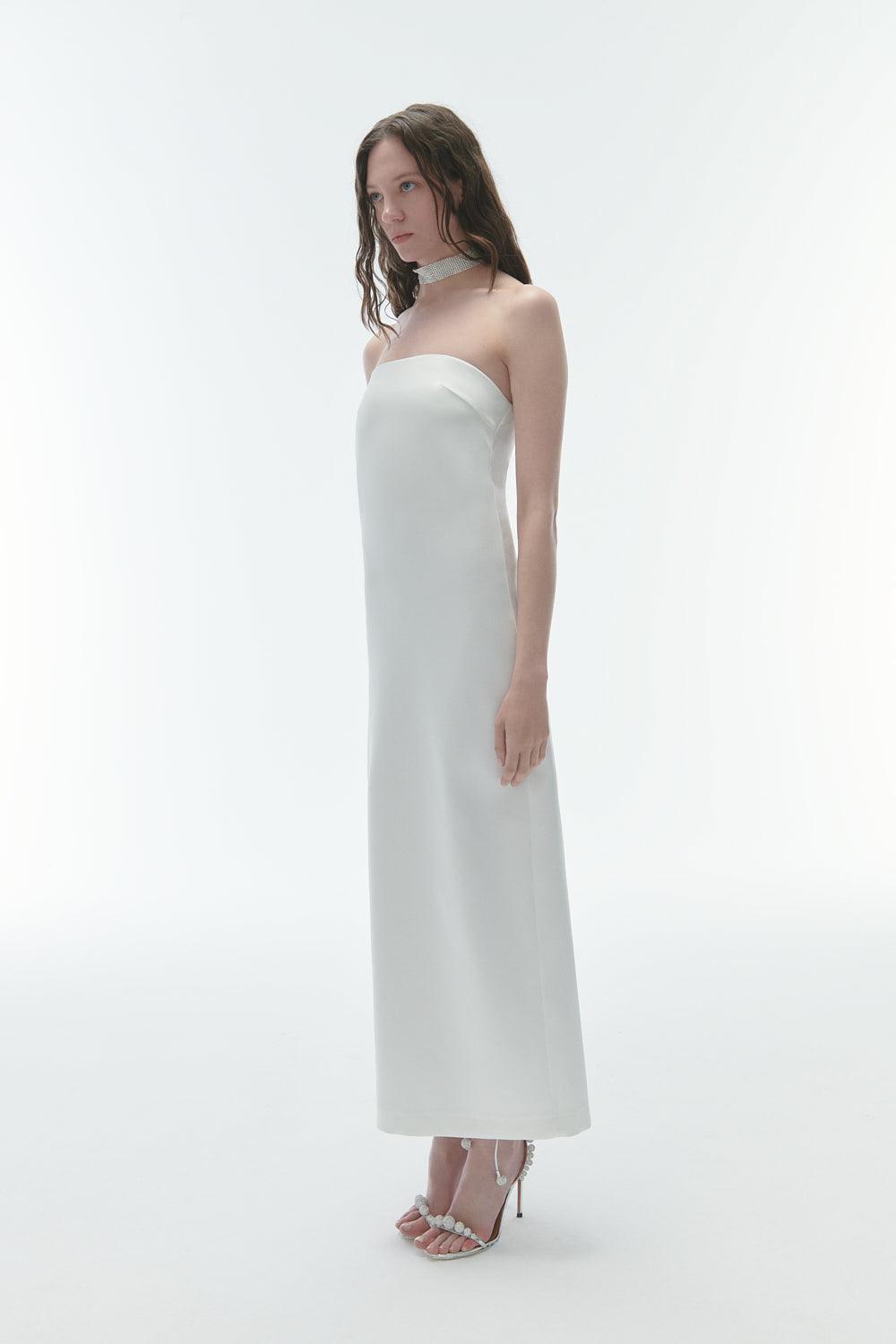 Karrla-Hazi Strapless Midi Dress-Elbise-2-fleurdirect.live
