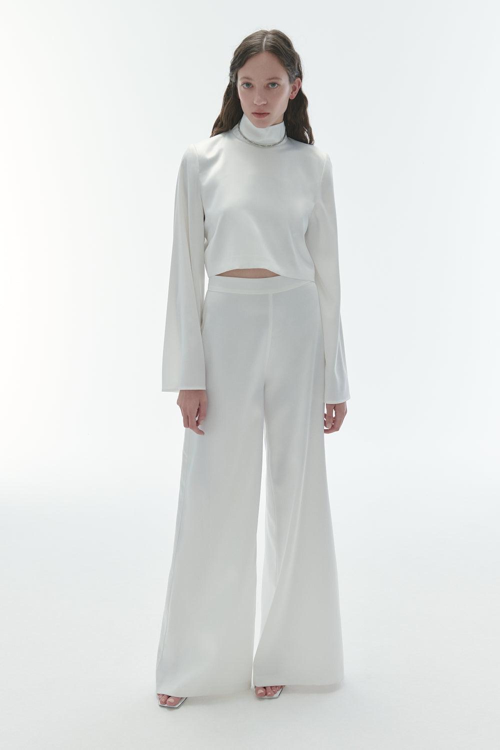 Karrla-Yvonne Satin Trousers-Pantolon-1-fleurdirect.live