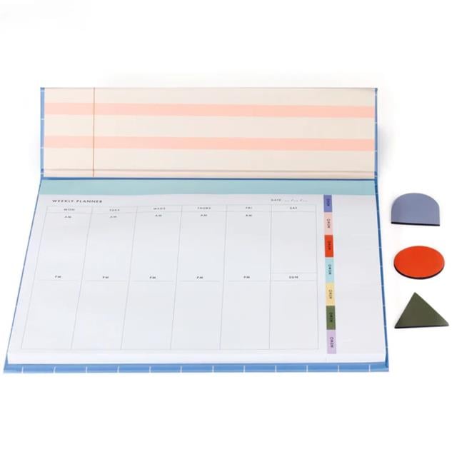 Kikkerland-Kikkerland Inkerie Retro Design Weekly Desk Planner Haftalık Planlama Seti-Defter-4-fleurdirect.live