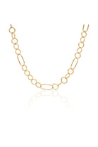 Kimolos-Shapes 925 Ayar Gümüş Gold Renk Choker Kolye-Kolye-1-fleurdirect.live