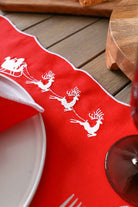 Km Home Collection-2'li Set Kızak İşlemeli Pamuk Amerikan Servis-Sunum Aksesuarları-2-fleurdirect.live