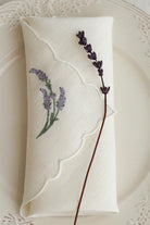 Km Home Collection-2'li Set Lavanta İşlemeli Keten Amerikan Servis-Sunum Aksesuarları-4-fleurdirect.live