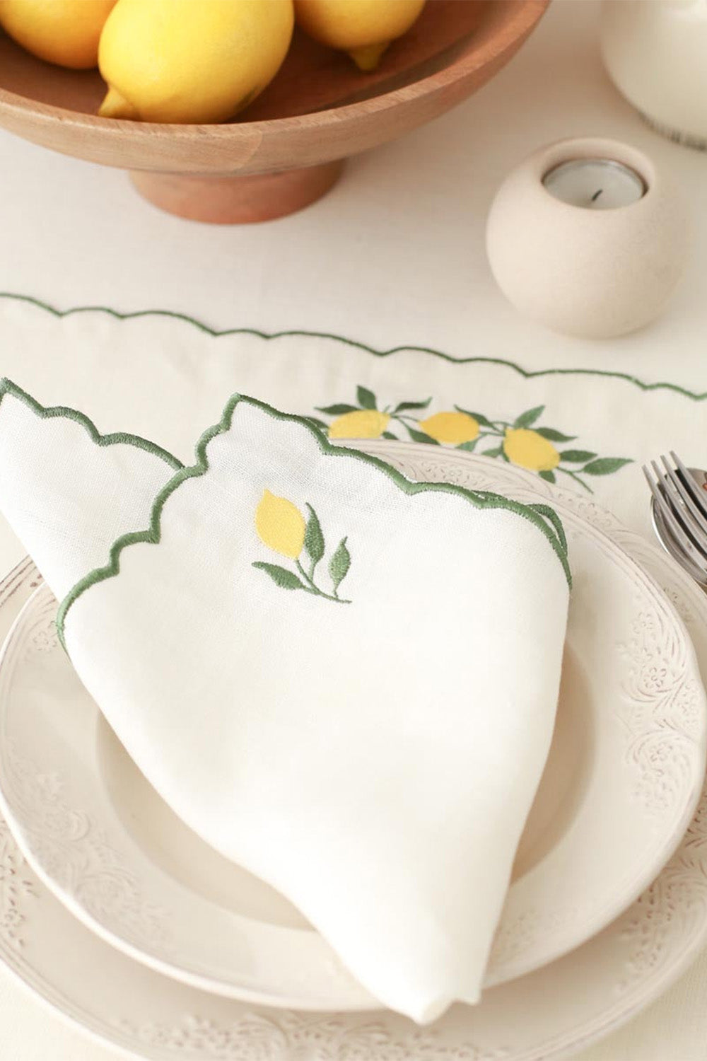 Km Home Collection-2'li Set Limon İşlemeli Keten Amerikan Servis-Sunum Aksesuarları-3-fleurdirect.live