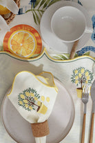 Km Home Collection-2'li Set Limon İşlemeli Pamuk Amerikan Servis-Sunum Aksesuarları-2-fleurdirect.live
