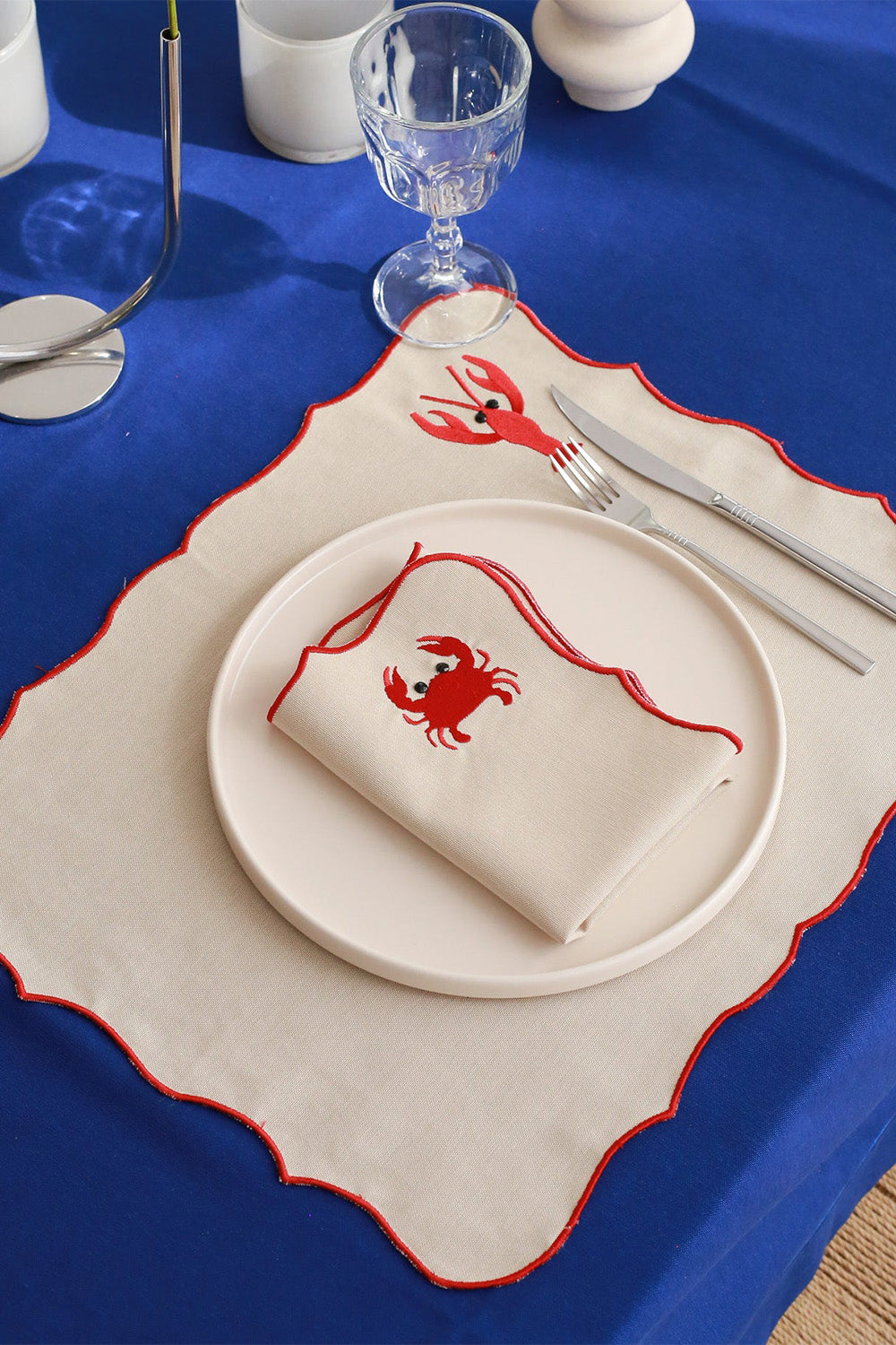 Km Home Collection-2'li Set Locusta Pamuk Amerikan Servis-Sunum Aksesuarları-3-fleurdirect.live