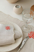 Km Home Collection-2'li Set Mercan İşlemeli Amerikan Servis-Sunum Aksesuarları-2-fleurdirect.live