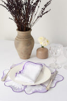 Km Home Collection-2'li Set Mor Çiçek Temalı Amerikan Servis-Sunum Aksesuarları-1-fleurdirect.live