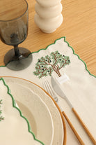 Km Home Collection-2'li Set Zeytin Ağacı İşlemeli Pamuk Peçete-Sunum Aksesuarları-3-fleurdirect.live