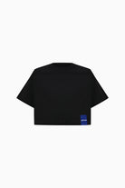Kntlgy-Oversize Flag Siyah Crop T Shirt-T-Shirts-1-fleurdirect.live