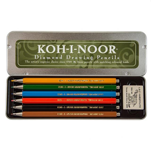 Koh İ Noor-Koh I Noor 5217 Portmin Versatil Kalem Seti 2.0 Mm 6 Renk 5217 0 N2-Çizim Kalemleri-1-fleurdirect.live