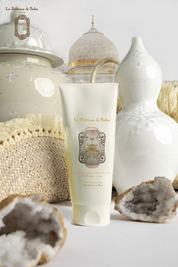 La Sultane De Saba-Silk Protein Scrub Musk Incense Rose - Taj Palace-Peeling-2-fleurdirect.live