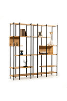 Lagoma-Harmonia Kitaplık Ahşap Raf Metal Çerçeve - 170 Cm-Kitaplık-2-fleurdirect.live