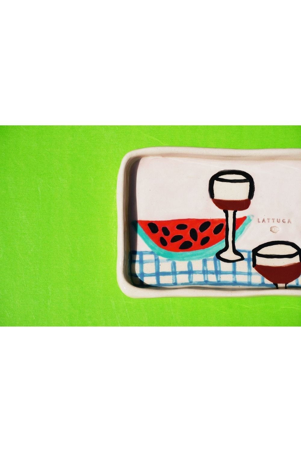 Lattuga Ceramics-Du Fromage Et Du Vin Peynir Tabağı-Tabak & Kase-3-fleurdirect.live