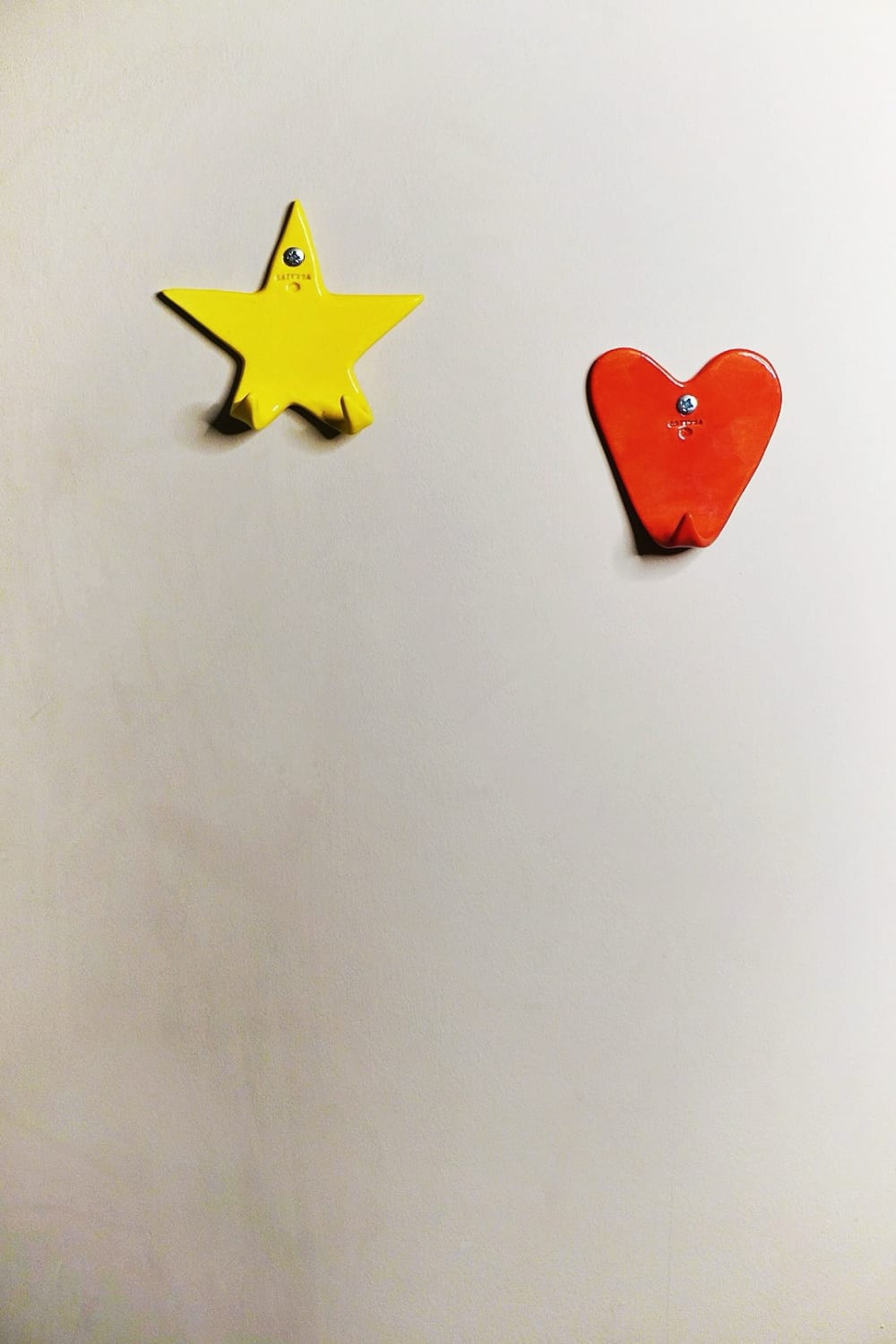 Lattuga Ceramics-Heart And Star Duvar Askılıkları-Duvar Dekorları-2-fleurdirect.live