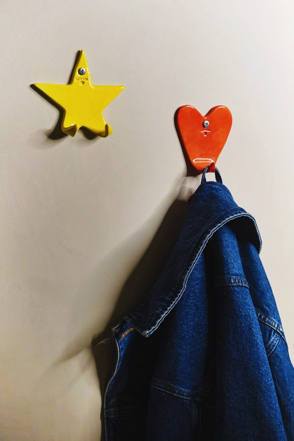 Lattuga Ceramics-Heart And Star Duvar Askılıkları-Duvar Dekorları-4-fleurdirect.live
