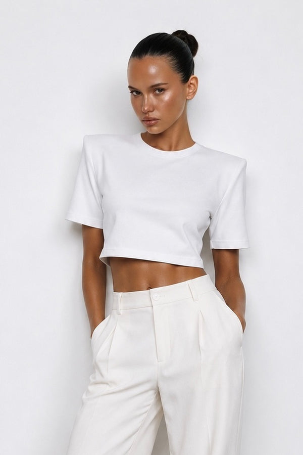 Basic Vatkalı Crop Tshirt