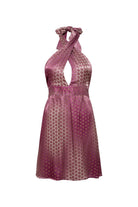 Le-Monade Dreams-SORUNLU - Pembe Degrade Saten Kısa Elbise-Elbise-1-fleurdirect.live