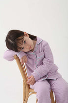 Let's Be Friends-Organik Muslin Pijama Takımı - Lila-Pijama Takımı-4-fleurdirect.live
