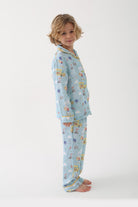 Let's Be Friends-Organik Muslin Pijama Takımı - Mavi Okul Desen-Pijama Takımı-4-fleurdirect.live