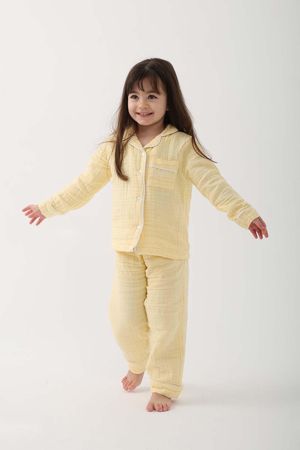 Let's Be Friends-Organik Muslin Pijama Takımı - Sarı-Pijama Takımı-6-fleurdirect.live