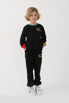 Let's Be Friends-Sweatshirt - Siyah-Sweatshirts & Hoodies-1-fleurdirect.live