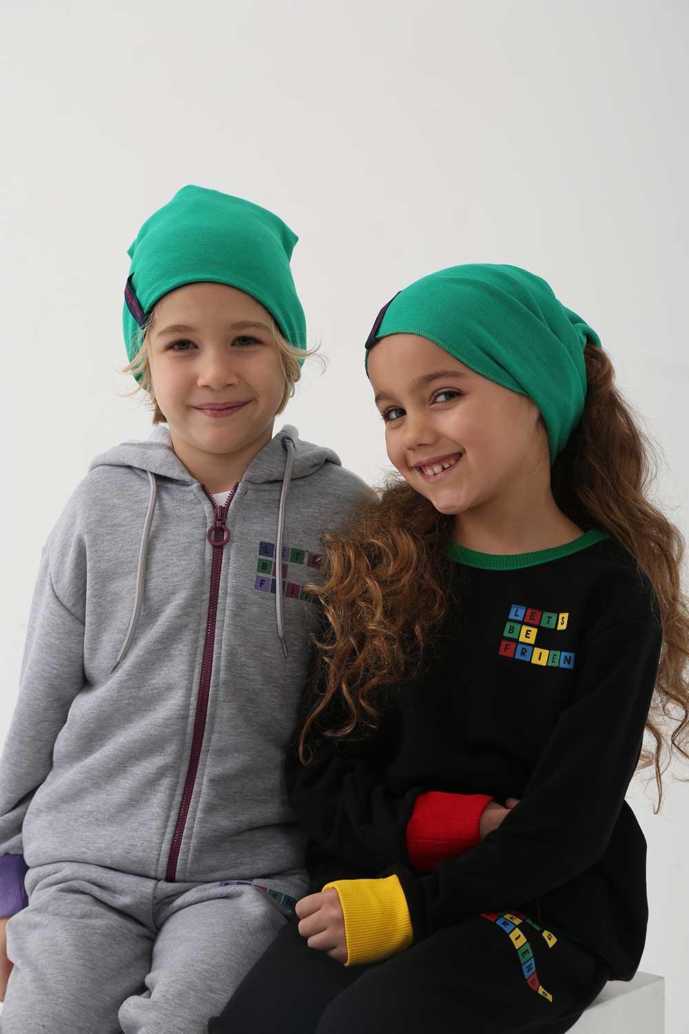 Let's Be Friends-Sweatshirt - Siyah-Sweatshirts & Hoodies-3-fleurdirect.live