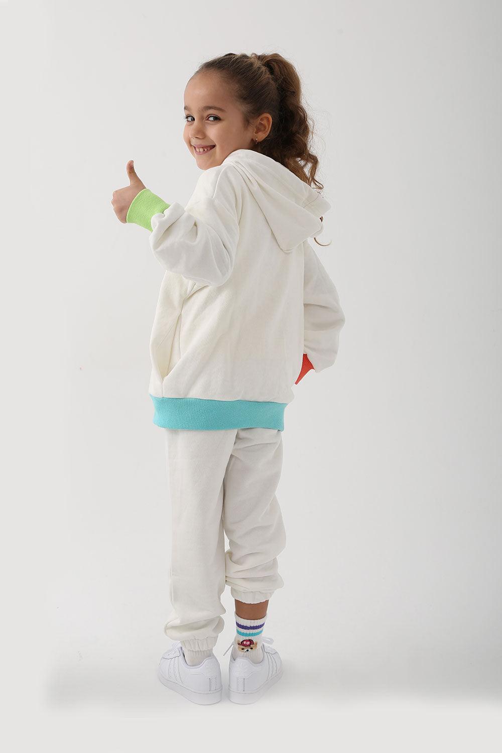 Let's Be Friends-Zipli Hoodie -Ekru-Sweatshirts & Hoodies-6-fleurdirect.live