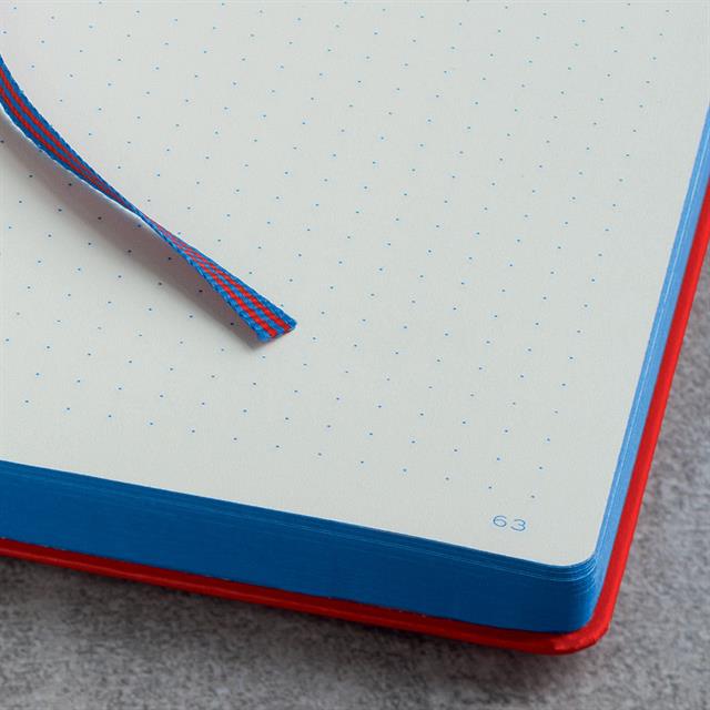Leuchtturm 1917-Leuchtturm1917 Bauhaus Serisi Not Defteri, Orta Boy (A5), Sert Kapak, 251 Sayfa Kırmızı Noktalı Defter Royal Blue 359618-Noktalı-2-fleurdirect.live