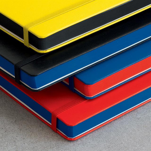 Leuchtturm 1917-Leuchtturm1917 Bauhaus Serisi Not Defteri, Orta Boy (A5), Sert Kapak, 251 Sayfa Mavi Noktalı Defter Red 359619-Noktalı-4-fleurdirect.live