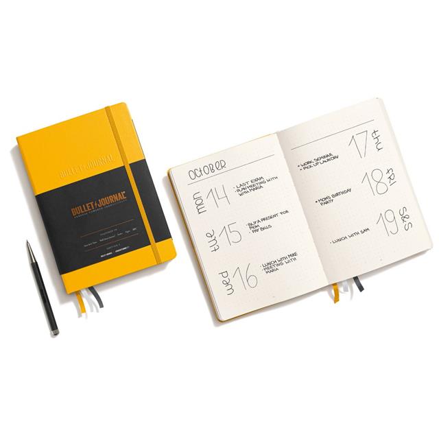 Leuchtturm 1917-Leuchtturm1917 X Bullet Journal Limited Edition Sert Kapak A5 Noktalı Defter Yellow24 371205-Noktalı-2-fleurdirect.live
