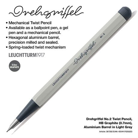 Leuchtturm 1917-Drehgriffel Nr. 2 Mekanik Uçlu Kalem 0.7 Mm Light Grey 367282-Mekanik Uçlu Kalem-2-fleurdirect.live