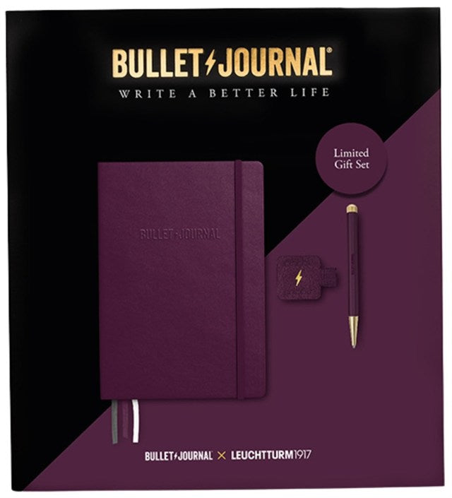 Leuchtturm 1917 Bullet Journal Collector'S Set Limited Edition Kalem, Defter Ve Kitap Ayracı Purple26 400430