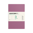 Leuchtturm1917 Jottbook Pur A5 80 Numaralandırılmış Sayfa Düz 3'Lü Paket Defter Dusty Rose 400688