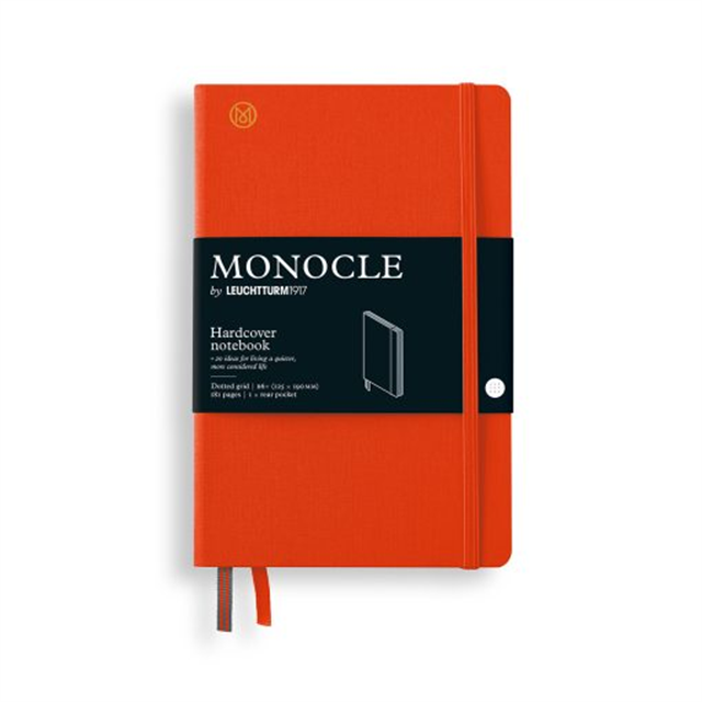 Leuchtturm1917 Monocle Sert Kapak B6+ 192 Numaralandırılmış Sayfa Noktalı Defter Mandarin 400767