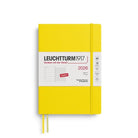 Leuchtturm 1917-Leuchtturm1917 Orta Boy (A5) 12 Aylık Ajanda Ve Not Defteri (çizgili) 2026 Yumuşak Kapak, İngilizce, Lemon 372676-Özel Defterler-1-fleurdirect.live