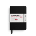 Leuchtturm 1917-Leuchtturm1917 Orta Boy (A5) 12 Aylık Günlük Ajanda (Noktalı) 2026 Sert Kapak, İngilizce, Siyah 372780-Özel Defterler-1-fleurdirect.live