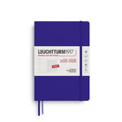 Leuchtturm 1917-Leuchtturm1917 Orta Boy (A5) 18 Aylık Ajanda Ve Not Defteri (çizgili) 2026 Sert Kapak, İngilizce, Ink Mavi 372801-Özel Defterler-1-fleurdirect.live