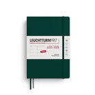 Leuchtturm 1917-Leuchtturm1917 Orta Boy (A5) 18 Aylık Haftalık Ajanda 2026 Sert Kapak, İngilizce, Forest Green372812-Özel Defterler-1-fleurdirect.live