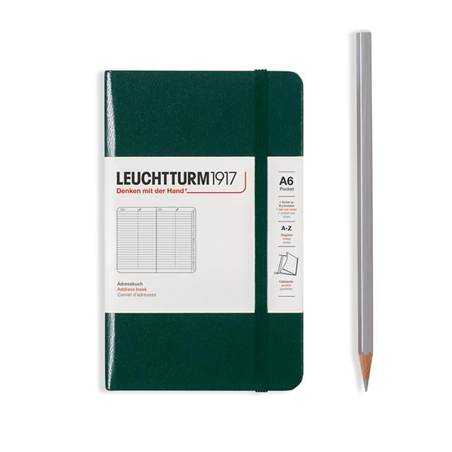 Leuchtturm 1917-Leuchtturm1917 Sert Kapak 100 Gr. Kağıt A6 Adres Defteri Forest Green 370362-Özel Defterler-1-fleurdirect.live