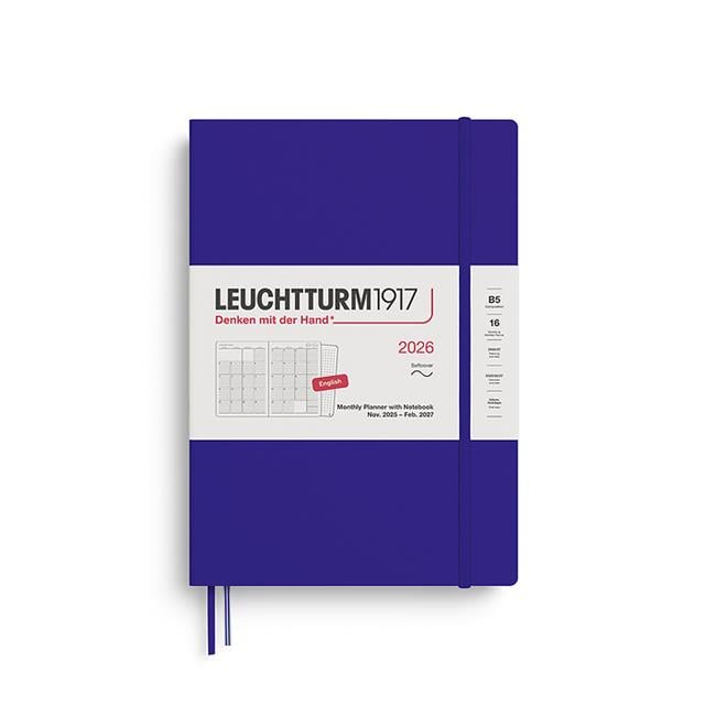 Leuchtturm 1917-Leuchtturm1917 Tablet Boy (B5) 16 Aylık Ajanda Ve Not Defteri (çizgili) 2026 Yumuşak Kapak, İngilizce, Ink Mavi 372789-Özel Defterler-1-fleurdirect.live