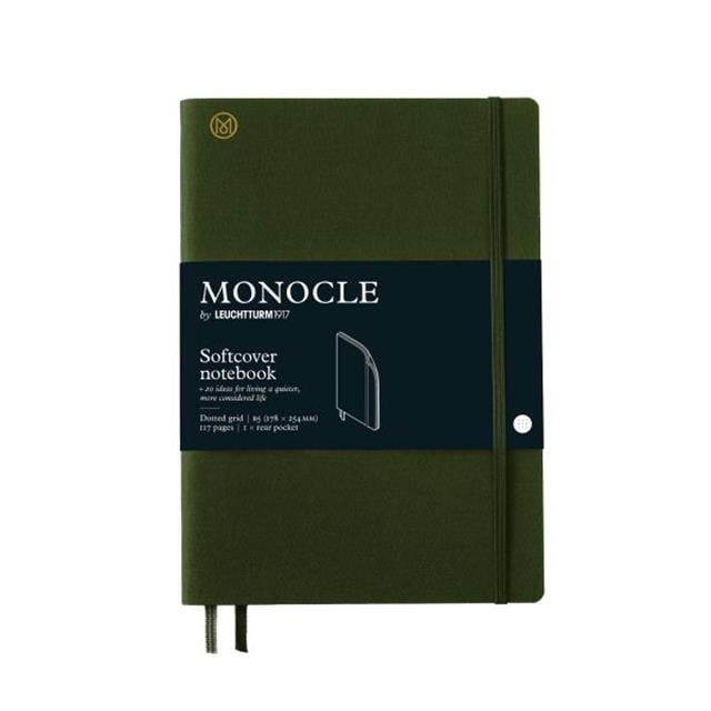Leuchtturm1917 X Monocle Limited Edition Defter B5, Yumuşak Kapak, 192 Noktalı Sayfa Olive 369722